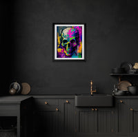 Retro Skull Graffiti Street Art Wall Art | Vintage 90s Spray Paint Pop Art Poster Illustration - Vivid Roads