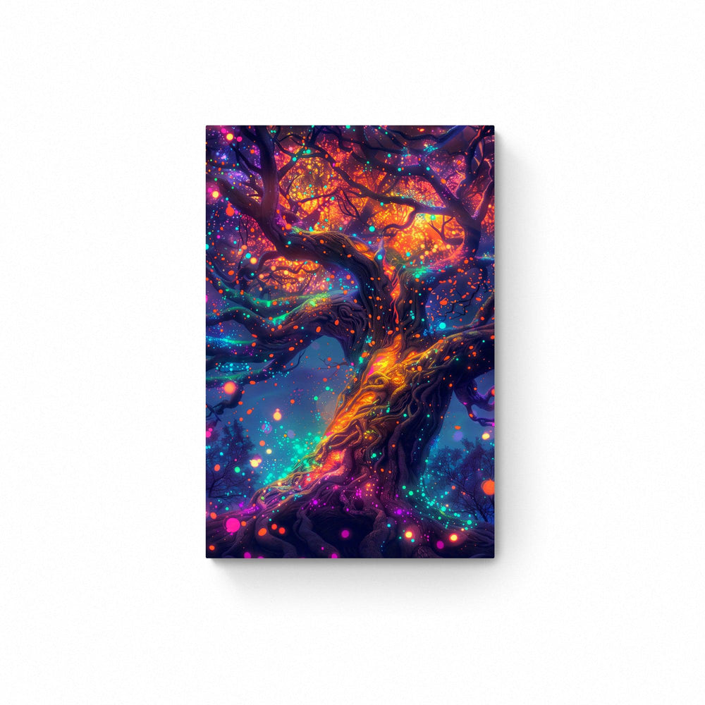 Cosmic Nature Art Poster | Astral Canopy | Luminous Tree Dreams v2 - Vivid Roads