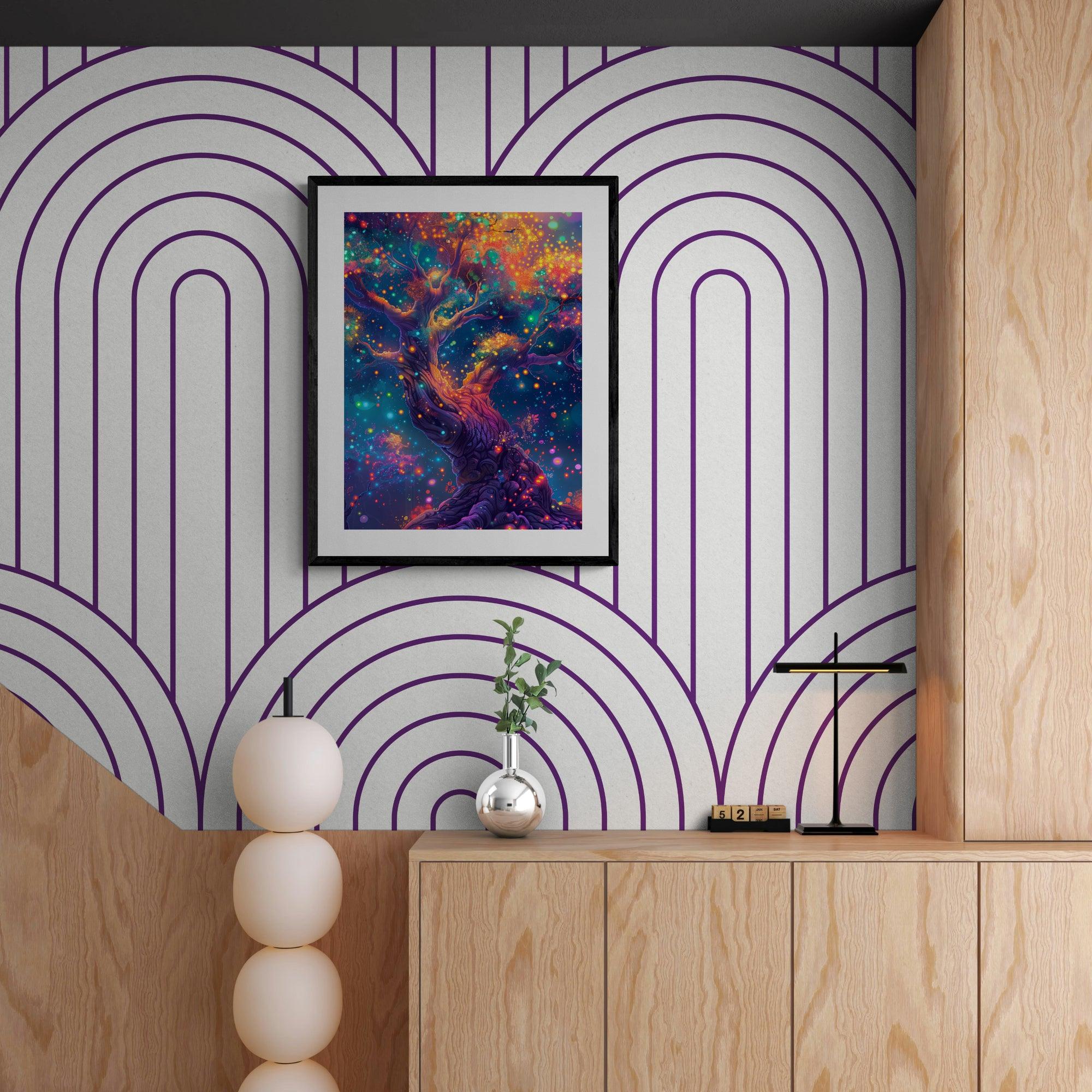 Magical Forest Art Poster | Mystic Arbor | Luminous Tree Dreams v3 - Vivid Roads