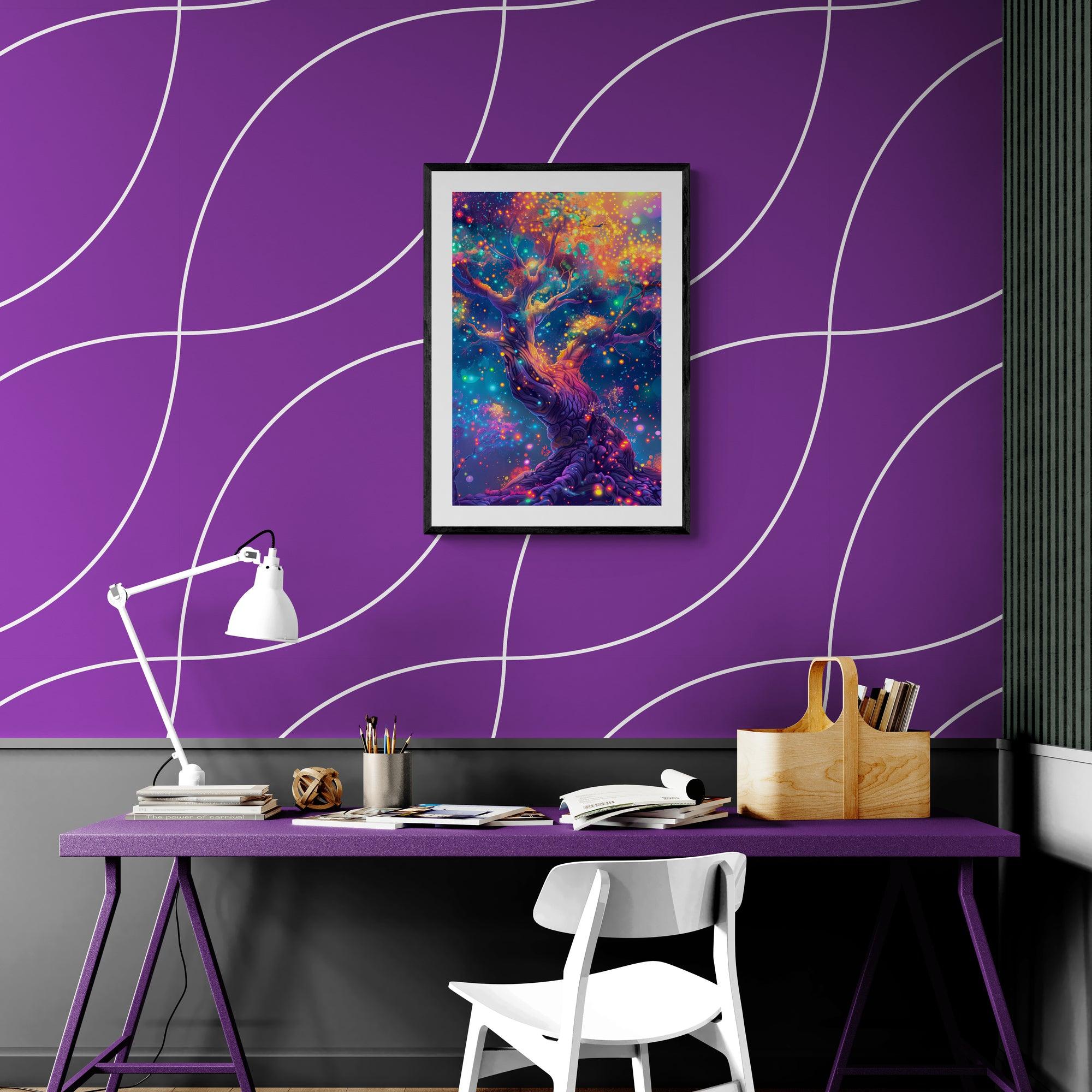 Magical Forest Art Poster | Mystic Arbor | Luminous Tree Dreams v3 - Vivid Roads