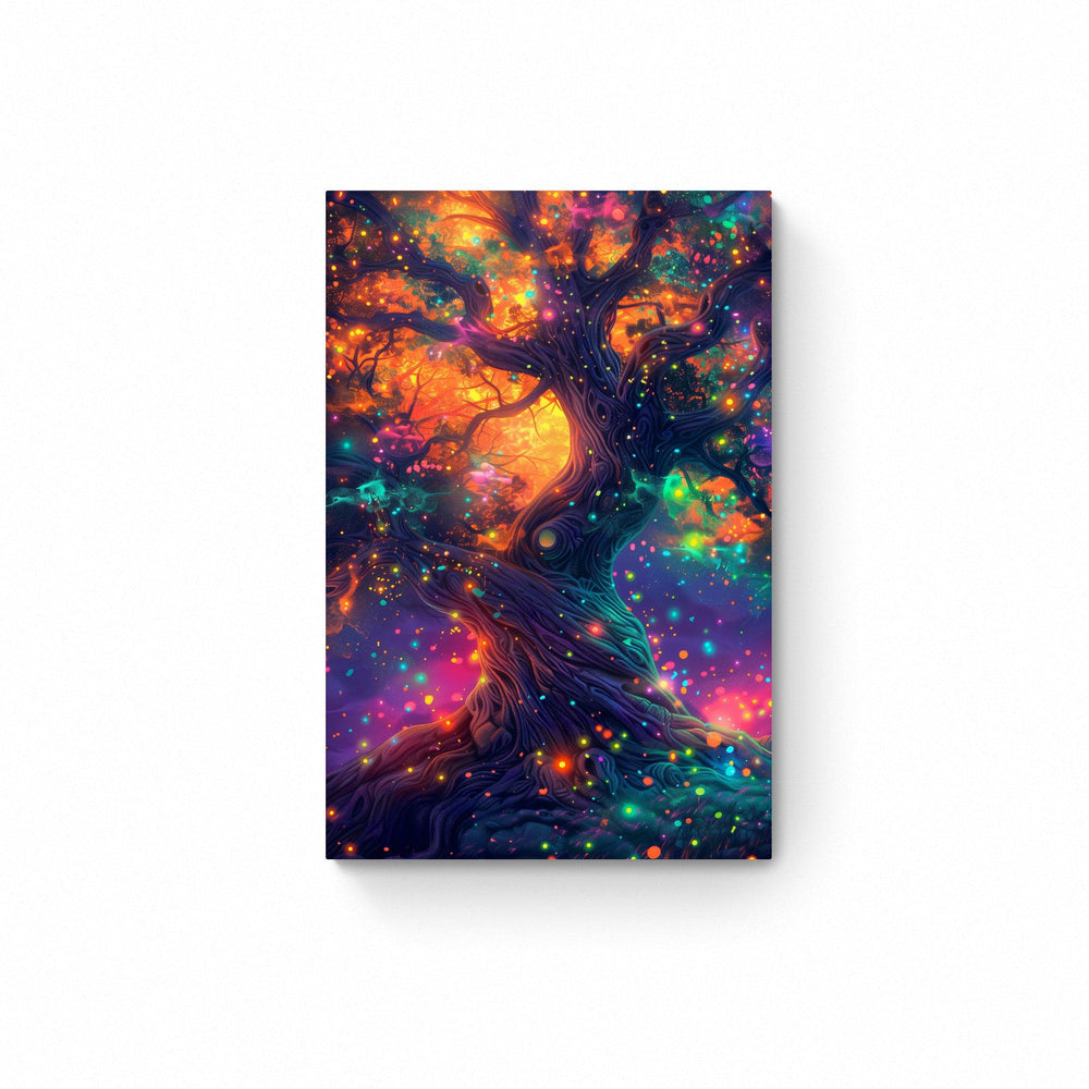 Surreal Glowing Tree Art Poster | Quantum Bloom | Luminous Tree Dreams v5 - Vivid Roads