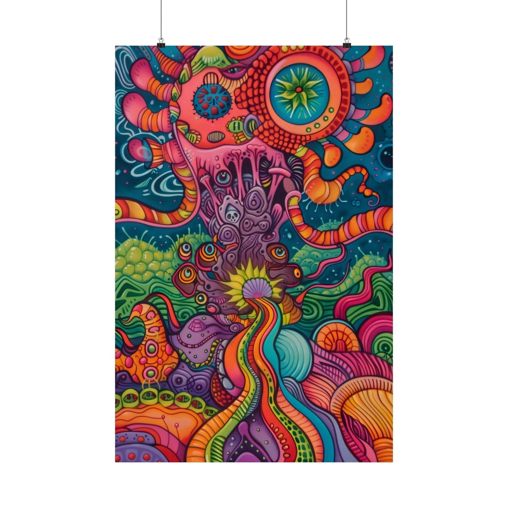 Vibrant DMT Psychedelia Art v.4 | Abstract Visionary Poster | Eye - Catching Wall Decor - Vivid Roads