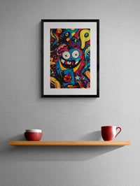 Vibrant Emoji Graffiti Art Print | Bold and Colorful Urban Wall Decor - Vivid Roads