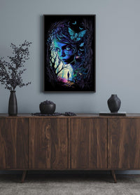 Abstract Surreal Fantasy Wall Art | Enchanted Woods Witchy Trippy Illustration - Vivid Roads