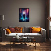 Cyberpunk Sci-Fi Wall Art | Neo Futuristic Dystopian Surreal Art Print | Cyber Walk - Vivid Roads
