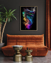 Dragon Sci-Fi Wall Art | Modern Watercolor Fantasy Illustration Poster V.1 - Vivid Roads