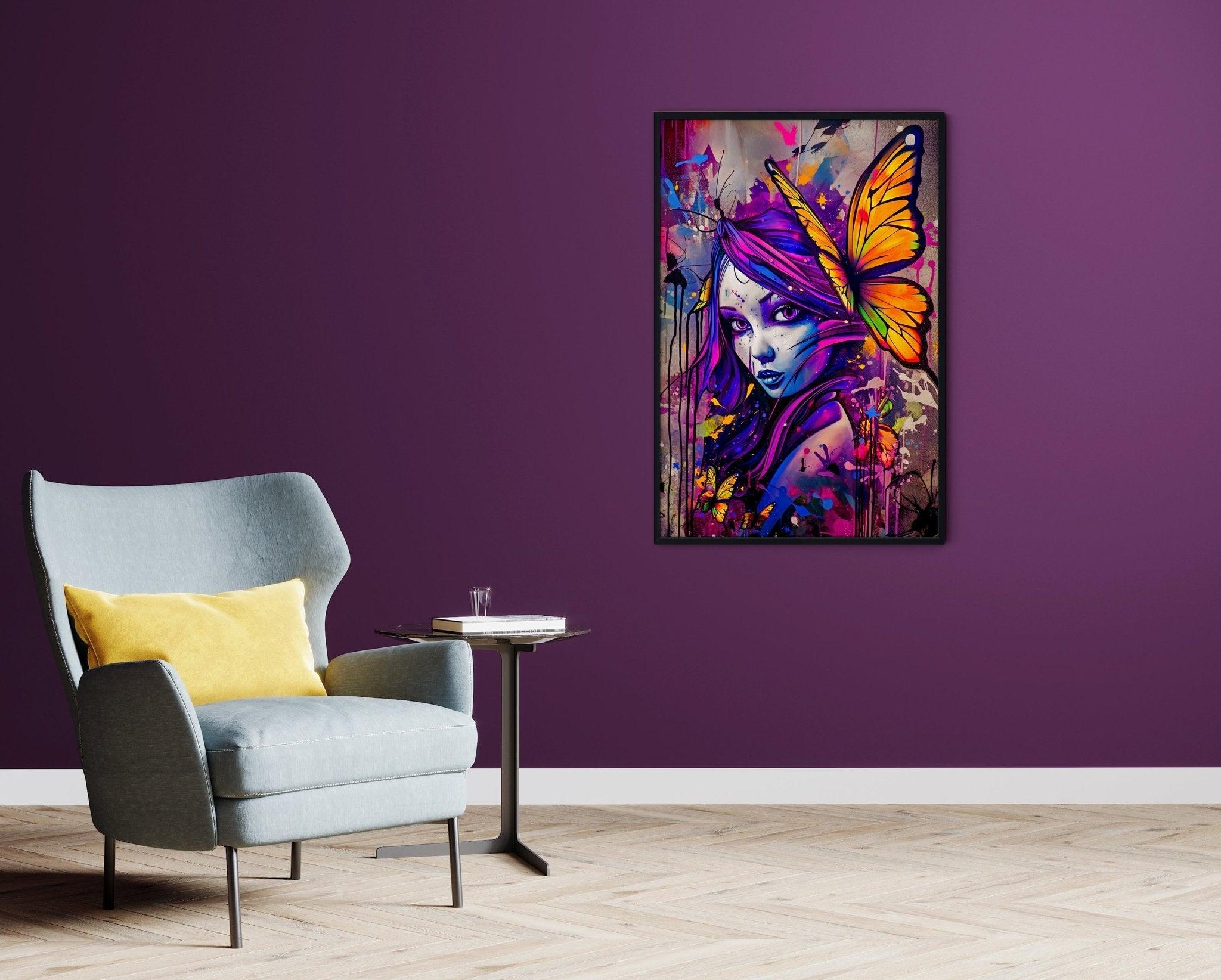 Fairy Fantasy Wall Art | Aesthetic Abstract Watercolor Print - Vivid Roads