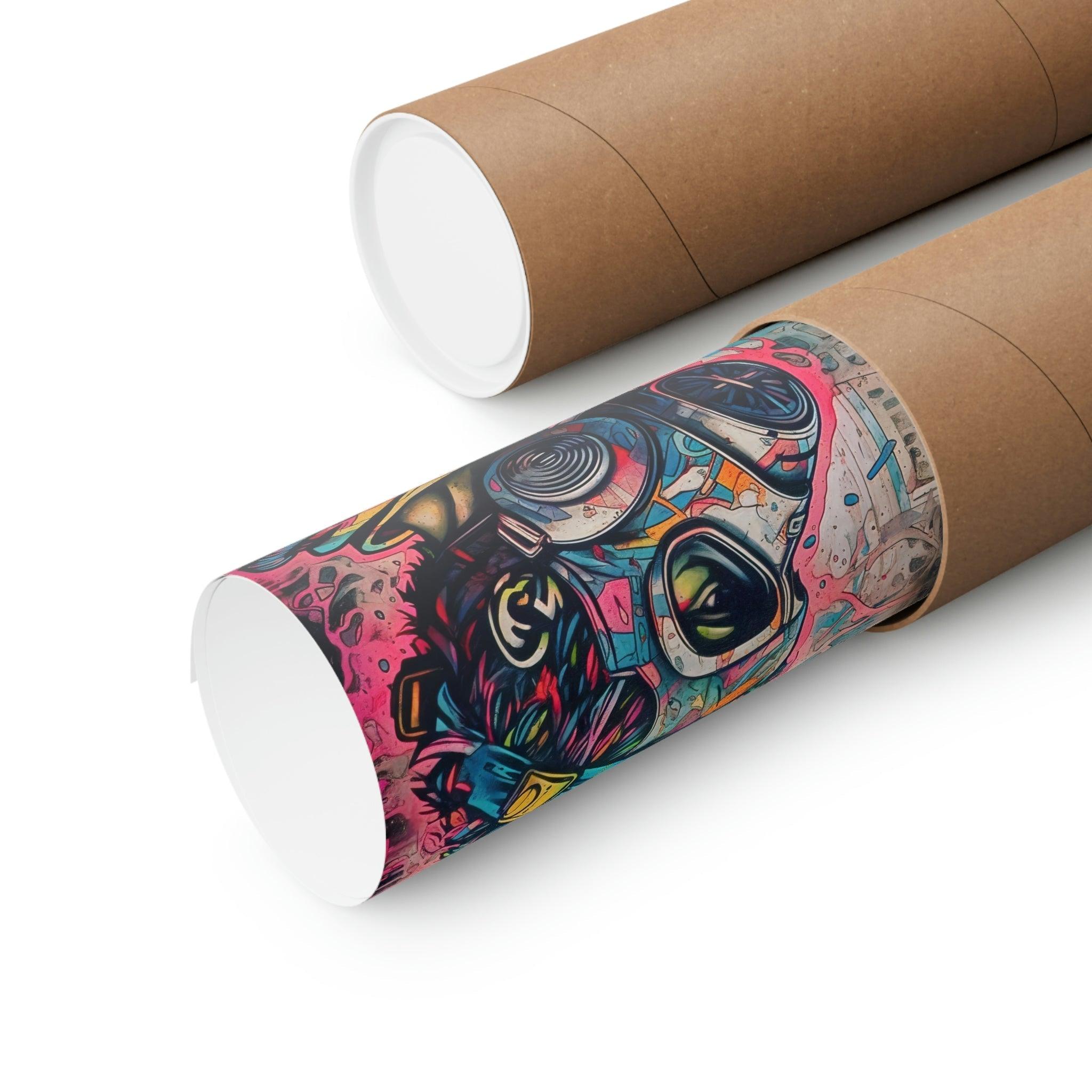 Graffiti Street Art Abstract Wall Art | Urban Spray Paint Illustration Poster - Vivid Roads