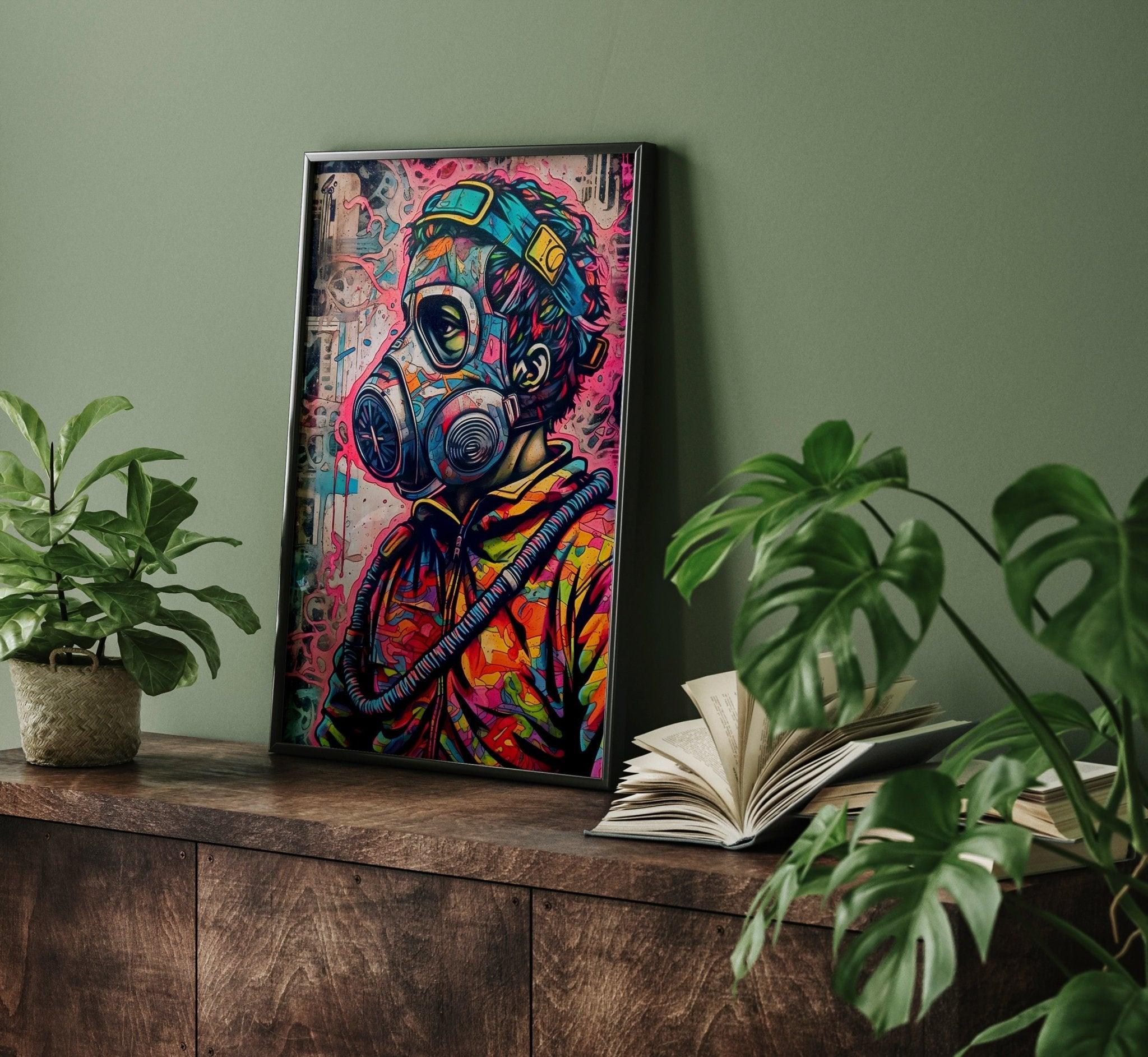Graffiti Street Art Abstract Wall Art | Urban Spray Paint Illustration Poster - Vivid Roads