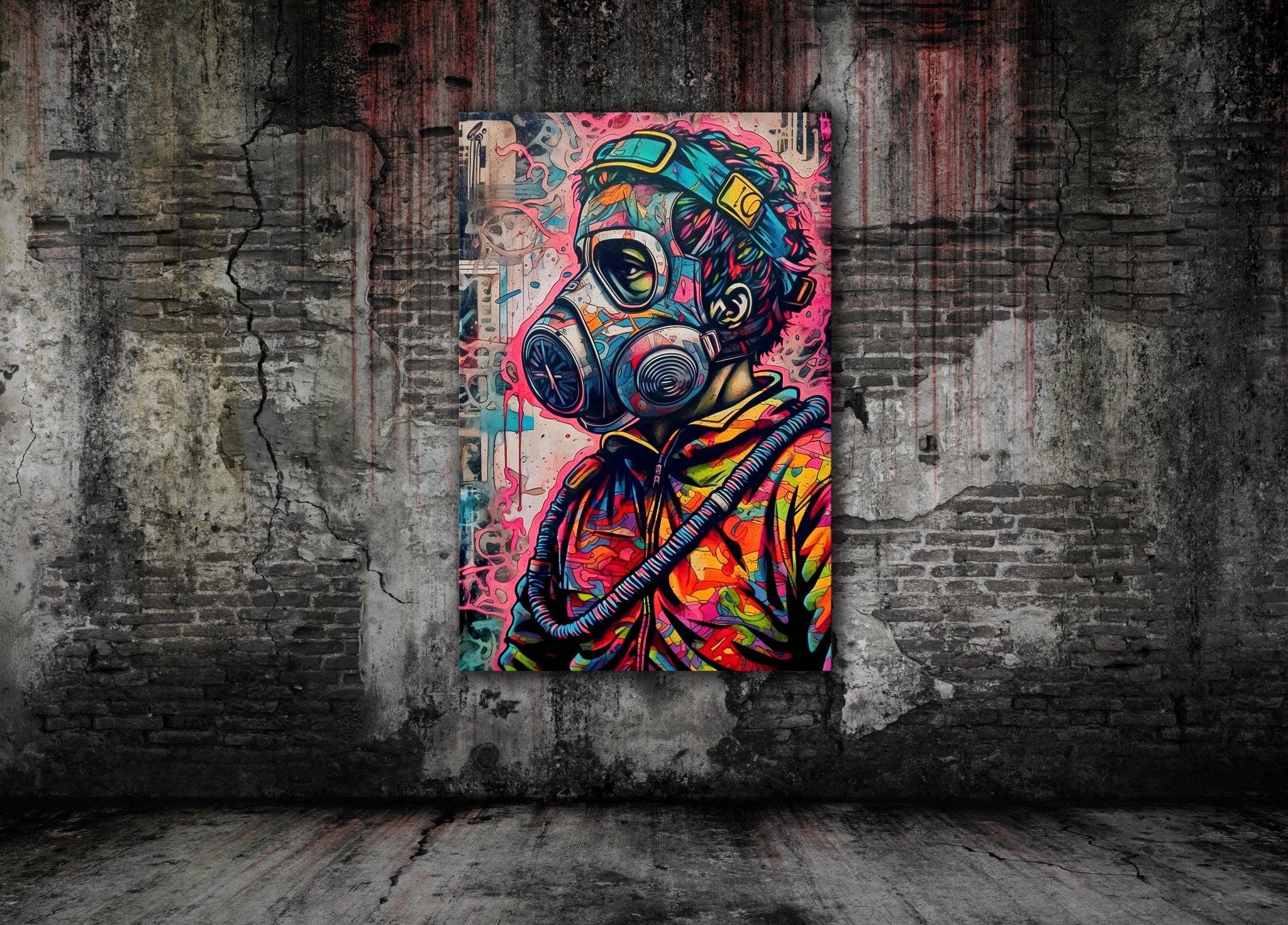 Graffiti Street Art Abstract Wall Art | Urban Spray Paint Illustration Poster - Vivid Roads