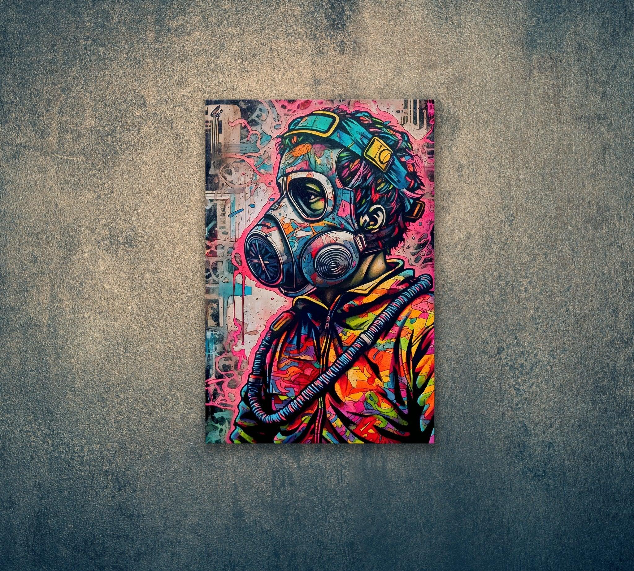 Graffiti Street Art Abstract Wall Art | Urban Spray Paint Illustration Poster - Vivid Roads