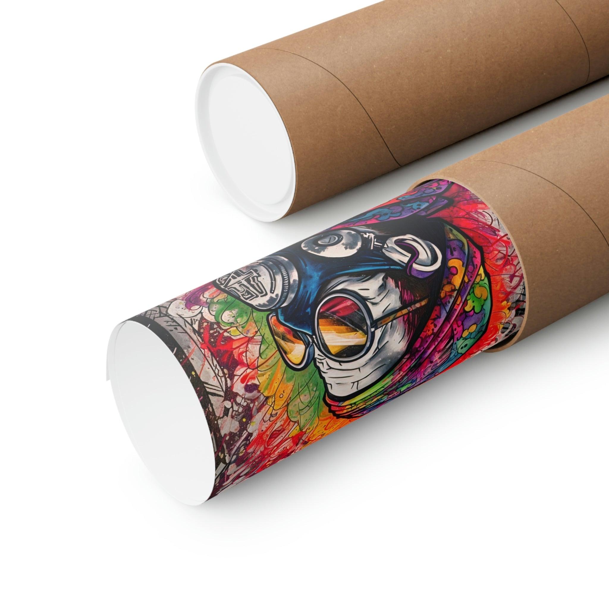 Graffiti Street Art Abstract Wall Art | Urban Spray Paint Illustration Poster V.2 - Vivid Roads