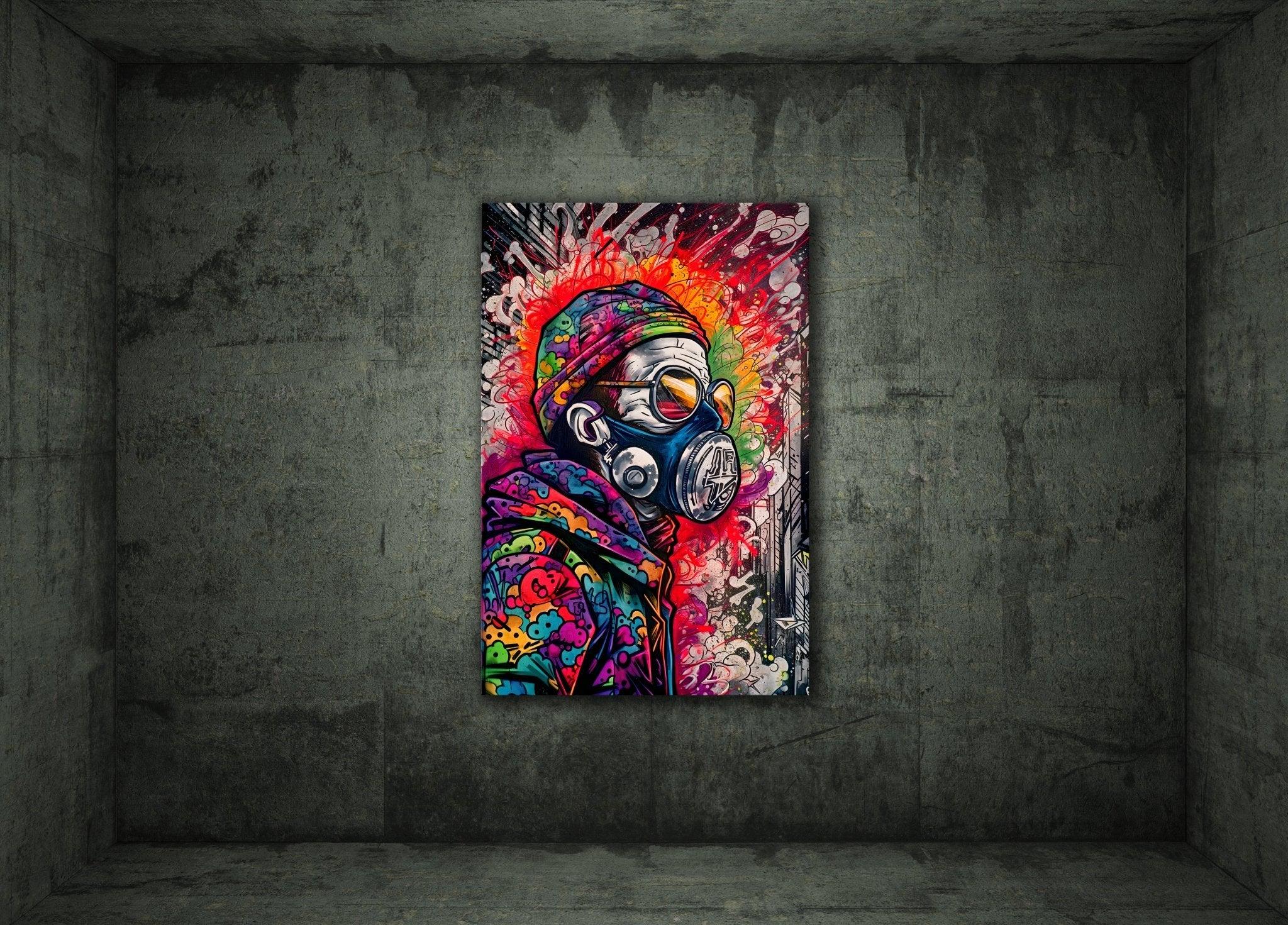 Graffiti Street Art Abstract Wall Art | Urban Spray Paint Illustration Poster V.2 - Vivid Roads