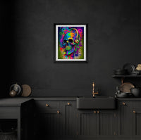 Retro Skull Graffiti Street Art Wall Art | Vintage 90s Spray Paint Pop Art Poster Illustration | Urban Statement Print Hip Hop Music Gothic - Vivid Roads