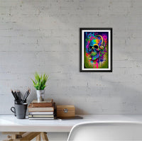Retro Skull Graffiti Street Art Wall Art | Vintage 90s Spray Paint Pop Art Poster Illustration | Urban Statement Print Hip Hop Music Gothic - Vivid Roads