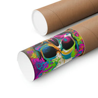 Retro Skull Graffiti Street Art Wall Art | Vintage 90s Spray Paint Pop Art Poster Illustration | Urban Statement Print Hip Hop Music Gothic - Vivid Roads
