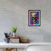 Retro Skull Graffiti Street Art Wall Art | Vintage 90s Spray Paint Pop Art Poster Illustration | Urban Statement Print Hip Hop Music Gothic - Vivid Roads