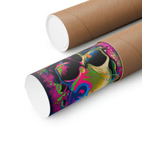 Retro Skull Graffiti Street Art Wall Art | Vintage 90s Spray Paint Pop Art Poster Illustration | Urban Statement Print Hip Hop Music Gothic - Vivid Roads