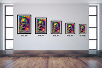 Retro Skull Graffiti Street Art Wall Art | Vintage 90s Spray Paint Pop Art Poster Illustration V.2 - Vivid Roads
