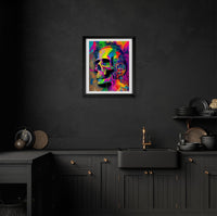 Retro Skull Graffiti Street Art Wall Art | Vintage 90s Spray Paint Pop Art Poster Illustration V.2 - Vivid Roads