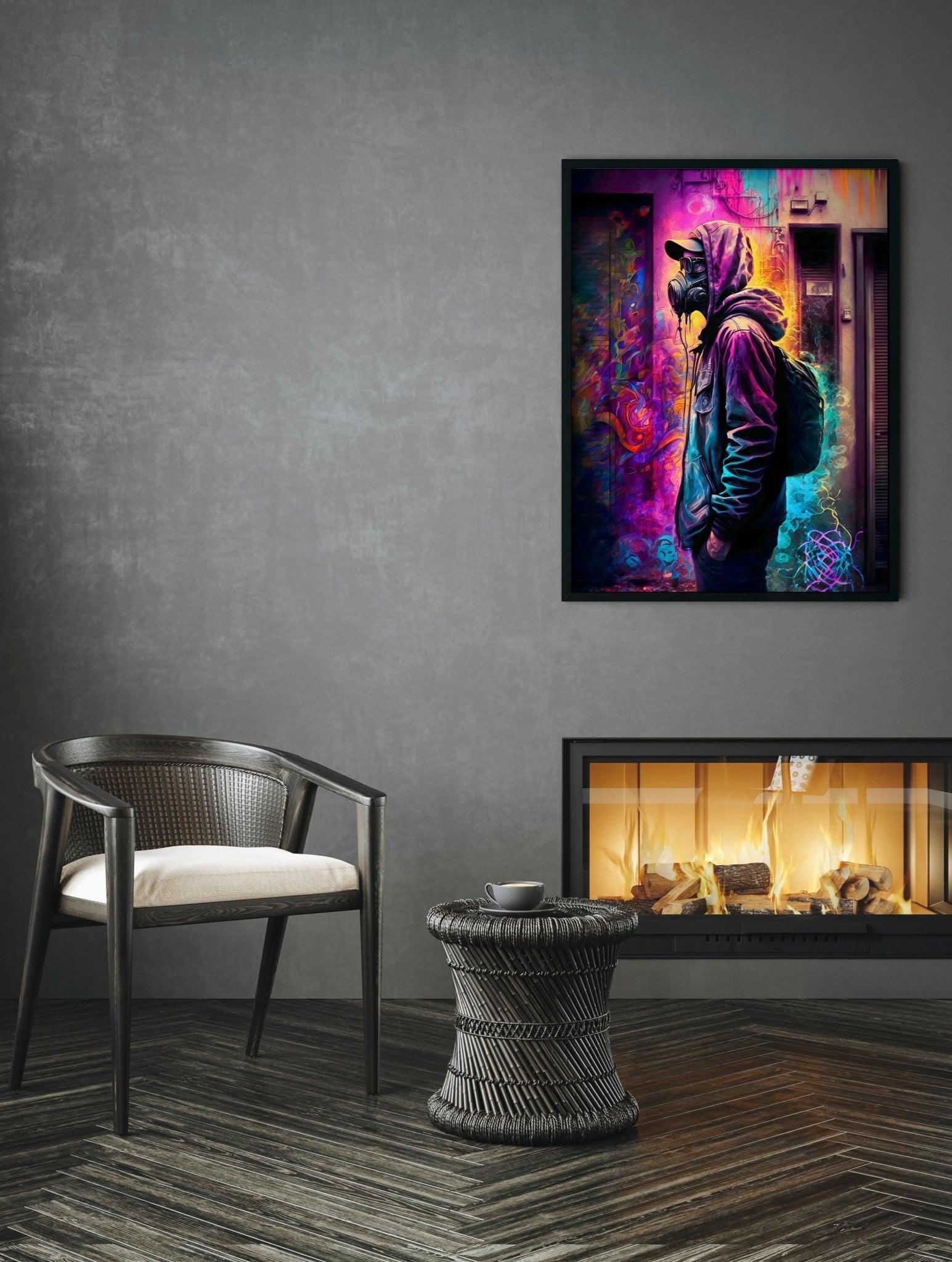 Retro Street Art Graffiti Wall Art | Spray Paint Vintage Urban Pop Art Poster - Vivid Roads