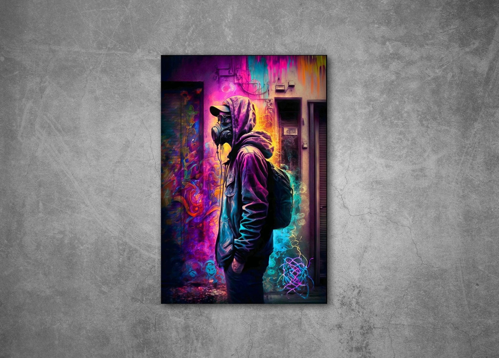 Retro Street Art Graffiti Wall Art | Spray Paint Vintage Urban Pop Art Poster - Vivid Roads