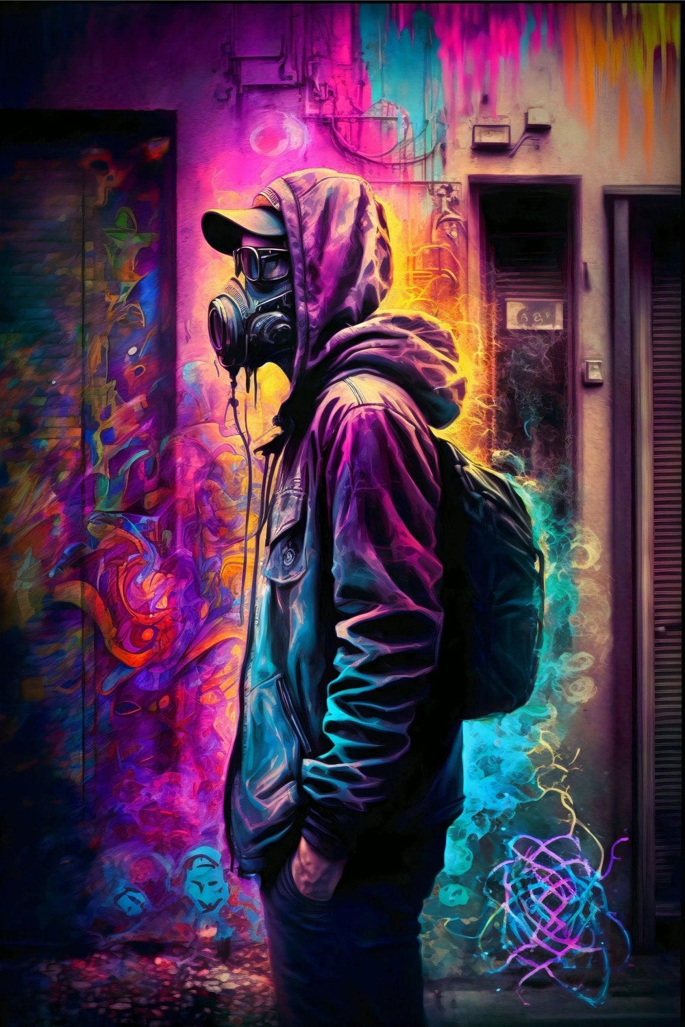 Retro Street Art Graffiti Wall Art | Spray Paint Vintage Urban Pop Art Poster - Vivid Roads