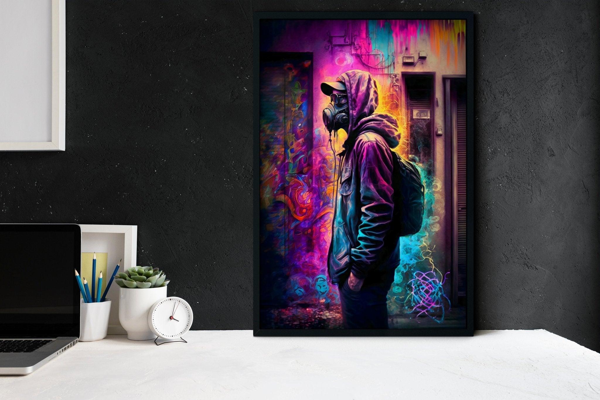 Retro Street Art Graffiti Wall Art | Spray Paint Vintage Urban Pop Art Poster - Vivid Roads