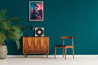 Space Astronaut Wall Art | Retro Illustration Universe Galaxy Sci-Fi Fantasy Print - Vivid Roads
