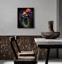 Trippy Psychedelic Abstract Wall Art | Surreal Magic Mushroom Forest Fantasy Illustration - Vivid Roads